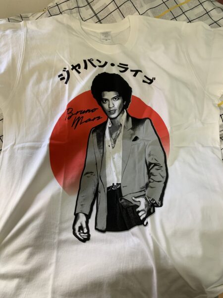 2022年10月22日Bruno Mars（ブルーノ・マーズ）Japan Tour Tシャツ、グッズ